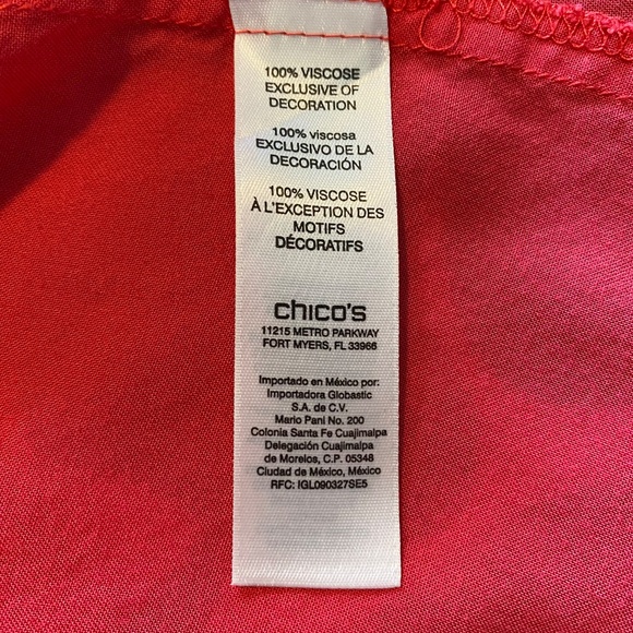 BUY 2 ITEMS GET 1 FREE - Chico’s Cold Shoulder Blouse Sz 12 - Picture 7 of 8